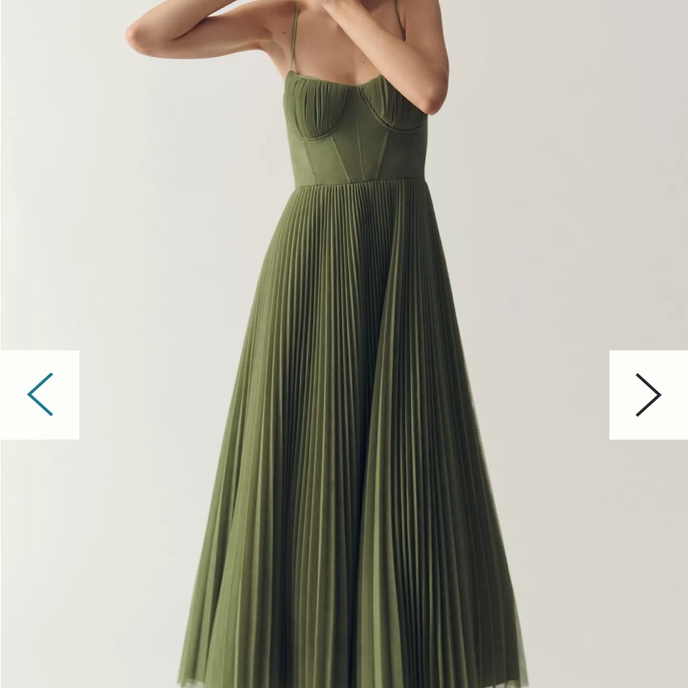 HUTCH Amara Bustier Dress in Green